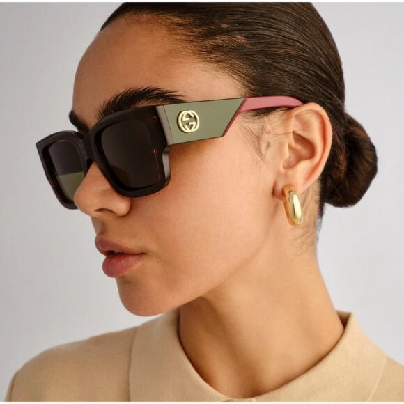NEW GUCCI SUNGLASSES HAVANA WOMEN EYEWEAR GUCCI
